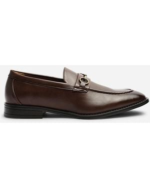 Where's That From Declan Pointed Toe Slip On Buckle Loafer - White