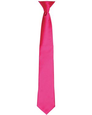 PREMIER Colours Satin Clip Tie (Hot) - Pink