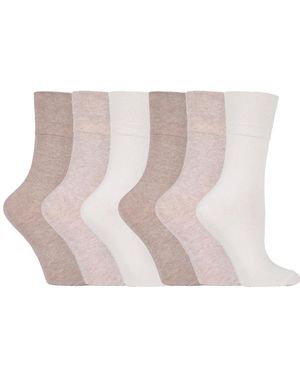 IOMI Ladies 6 Pack Non Elastic Diabetic Socks With Hand Linked Toe Seams - Black