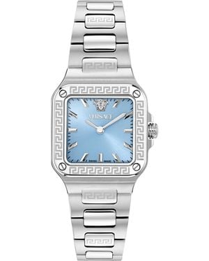 Versace Greca Edge Watch Ve5G00726 Stainless Steel - Blue