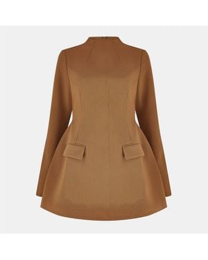 Odd Muse Long Sleeve Mini Dress - Brown