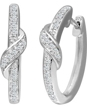 DIAMANT L'ÉTERNEL 9ct Witgouden Diamanten Oorbellen