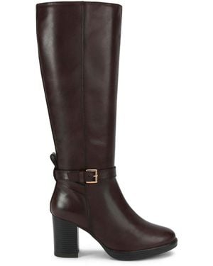 KG by Kurt Geiger Leather Sage High Leg Boots - Brown