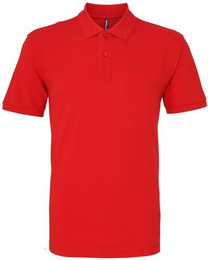 Asquith & Fox Plain Short Sleeve Polo Shirt Cotton - Red