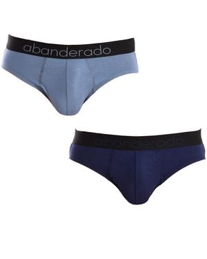Abanderado Pack Of 2 Sensitive Bamboo Briefs A0C7L - Blue