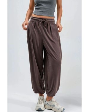 Busem Pleated Salwar Trousers - Brown