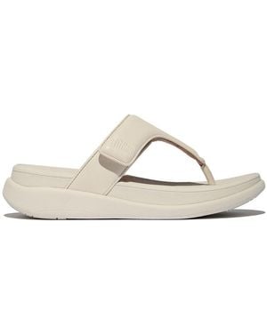 Fitflop F-Mode Go Toe Post Sandals Paris Leather - White