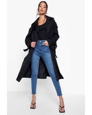 Boohoo High Rise Butt Shaping Skinny Jeans - Blue