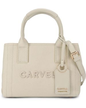 Carvela Kurt Geiger Canvas Lidia Micro Tote Bag - White