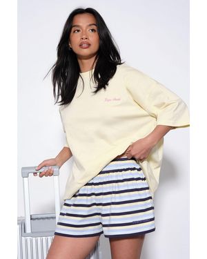 DSGN Studio Script Embroidered Oversized T-Shirt - White