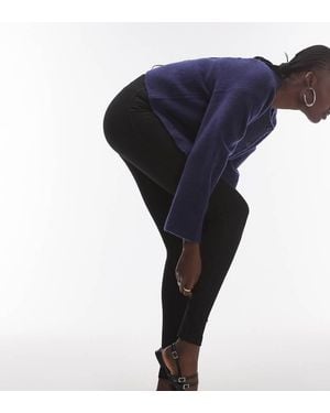 Topshop Unique Tall Full Length Heavy Weight Legging - Blue