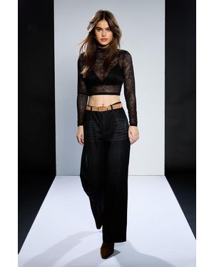 Runway 1.8.1.8 Lace Long Sleeve Top - Black