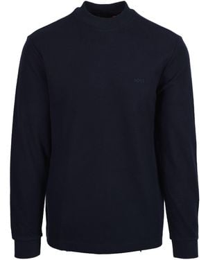 BOSS Boss Explorer Long Sleeve T-Shirt Dark - Blue