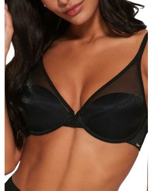 Gossard Glossies Sheer High Apex Light Padded Bra - Black