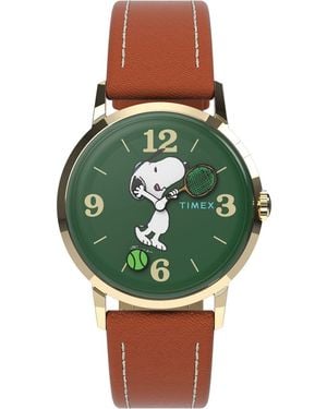 Timex Peanuts Marlin Snoopy Tennis Horloge Tw2V88800 - Groen
