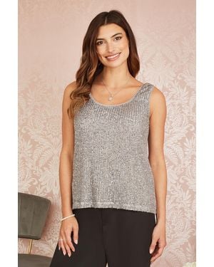 Yumi' Sequin Vest - Grey
