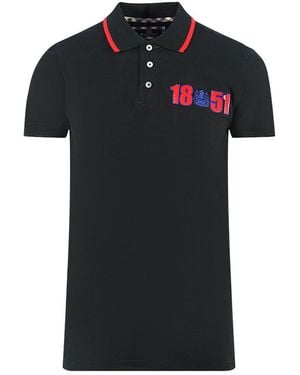 Aquascutum London 1851 Polo Shirt Cotton - Black
