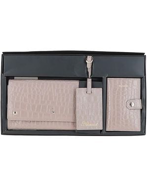 Ashwood Leather 'Wise Tour' Croc Print Real Gift Travel Set - Black