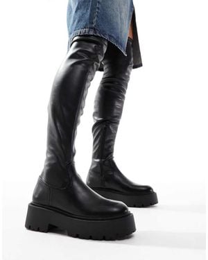 ASOS Kristen Chunky Over The Knee Boot - Black