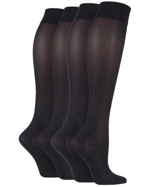 IOMI 4 Pairs Of 40 Denier Graduated Compression Socks – Energizing - Black
