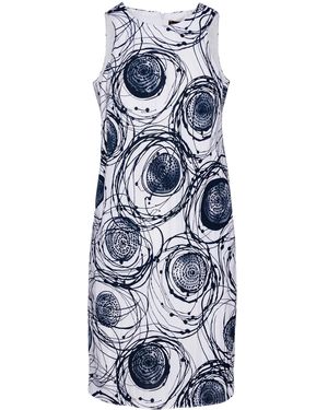 Conquista Print Sleeveless Sack Dress - White