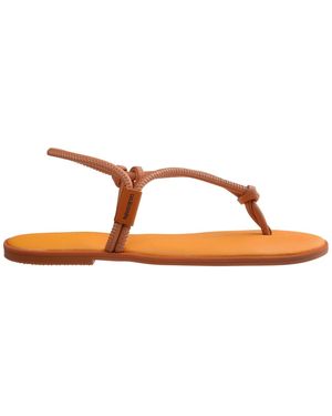 Havaianas Una Toe Post Thong Toe Sandals - Brown
