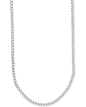 The Jewellery Stockroom Stainless Steel 22 Inch Curb Link Chain Necklace - Metallic