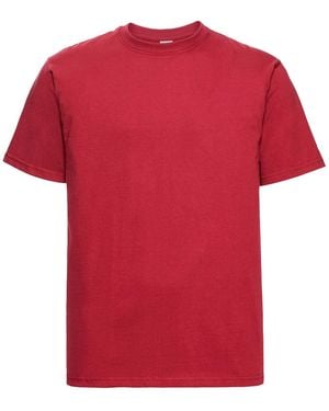 Russell Classic Combed Cotton Heavyweight T-Shirt (Classic) - Red