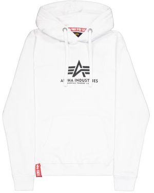 Alpha Industries New Basic Big Logo Hoodie - Wit