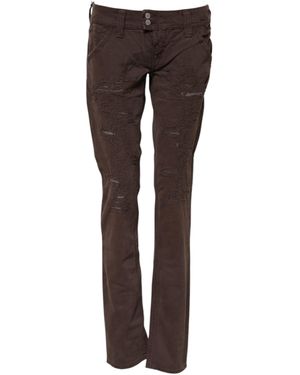 CYCLE Distressed Slim Jeans - Brown