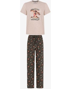 Penti Tasmanian Short Sleeve Pyjama Set - White