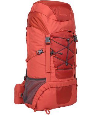 Mountain Warehouse 'Peru' 55L Backpack Spacious Outdoor Hiking Trekking Rucksack With Rain Cover - Red
