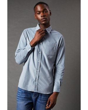 MAINE Corduroy Long Sleeve Shirt - Grey