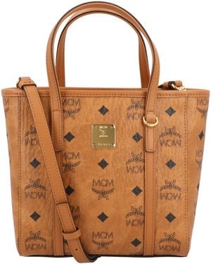 MCM Toni Top-Zip Shopper - Brown