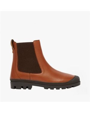 Joules Carnaby Leather Chelsea Boots Tan - Brown
