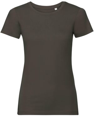 Russell Ladies Organic Short-Sleeved T-Shirt (Dark) Cotton - Grey