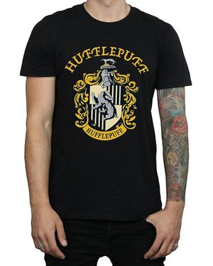 Harry Potter Hufflepuff Katoenen T-Shirt - Zwart