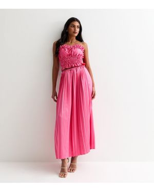 Gini London Roze Bandeau Top Met Ruches