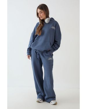 DSGN Studio Wellness Club Oversized Hooded Tracksuit - Blue
