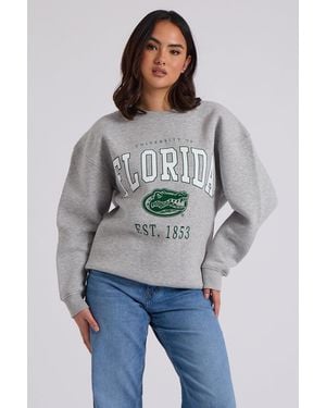 Urban Bliss Florida Oversized Sweatshirt - Grey