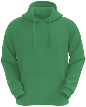 VR2 Denim Plain Hoodie Long Sleeve Pullover - Green