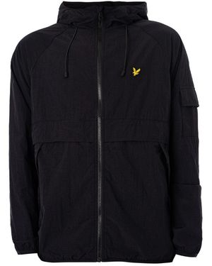 Lyle & Scott Branded Jet Hooded Winbreaker Jacket Material_Polyester - Black