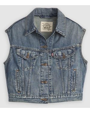 Levi's Levi's Stop Flaxing Vest Shrunken 90S Top - Blue