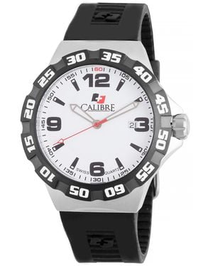 Calibre Lancer Swiss Made Movement Watch Rubber L3 Dial Stainless Steel - Black