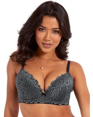 Pour Moi Romance Moulded Plunge Bra - Blue