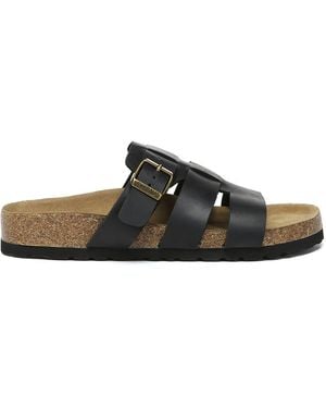 EverAu Australia Ever Au Genuine Leather Yates Slides With Sole - Brown