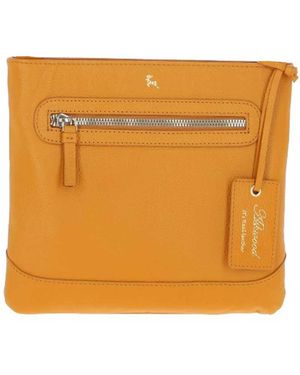 Ashwood Leather 'Bliss' Cross Body Bag With Adjustable Strap - Orange
