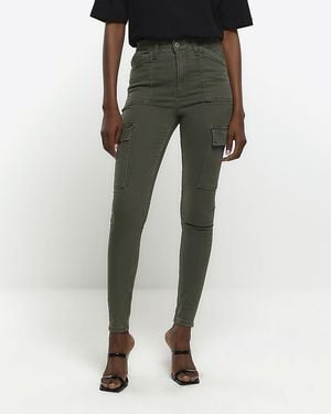 River Island High Waisted Skinny Cargo jeggings - Green