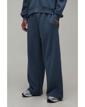 BoohooMAN Essential Wide Leg Jogger - Blue