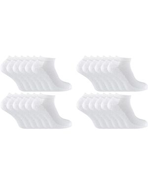 Sock Snob 24 Pairs Bamboo Cotton Sports Socks - White